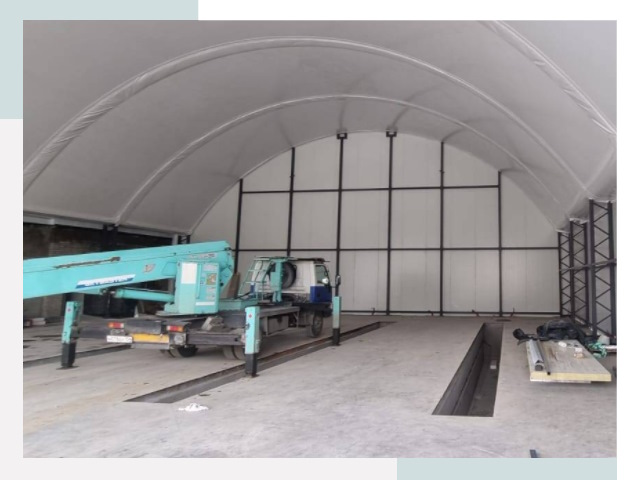 Внутреннее оснащение ангаров в Ялте